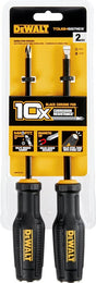 DEWALT TOUGHSeries DWHT65100 Demo Screwdriver Set, 2-Piece, Steel, Chrome, Black