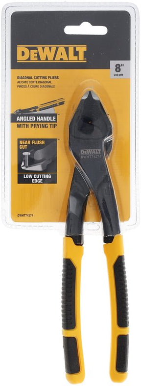 DEWALT DWHT74274 Diagonal Plier with Prying Tip, 8.3 in OAL, 1.12 in Jaw Opening, Ergonomic Handle, 0.93 in L Jaw