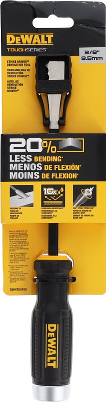 DEWALT TOUGHSERIES STRIKE DRIVER Series DWHT65106 Demolition Tool, 3/8 in Drive, Slotted Drive, 12.8 in OAL