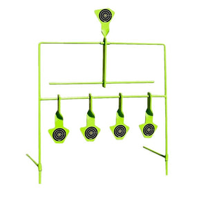 SME SME-ST22RES Hands-Free Resetting Target System, 5 Number of Targets, Steel, Black/Green, Standing