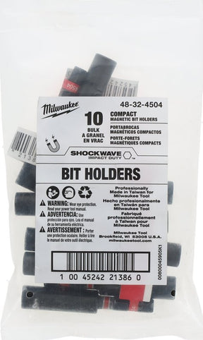 Milwaukee SHOCKWAVE 48-32-4504 Impact Magnetic Bit Holder with C-Ring, High-Speed Steel