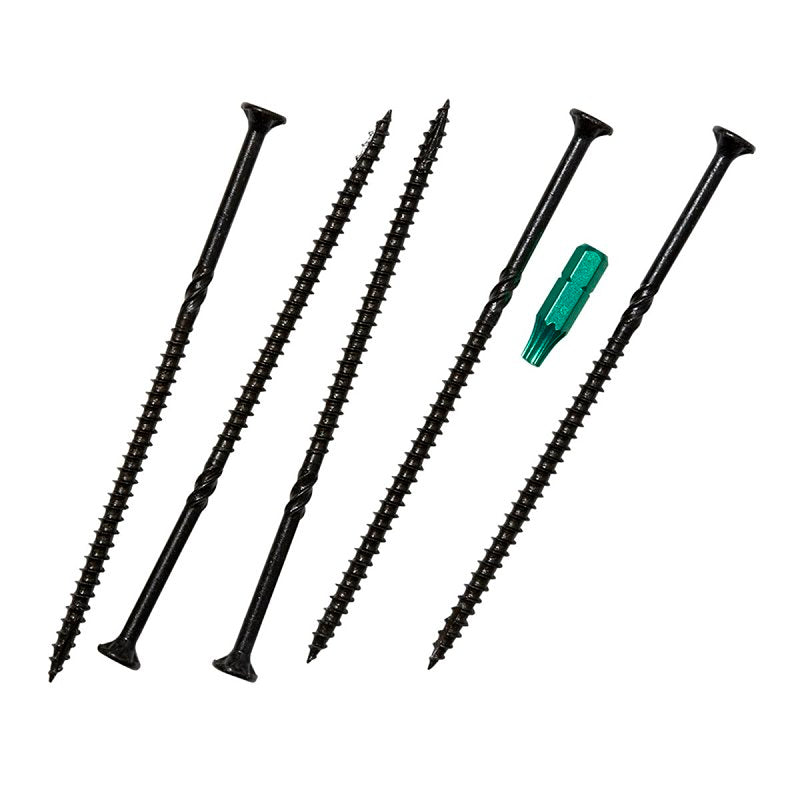 GRK Fasteners R4 03143 Framing Screw, #10 Thread, 4-3/4 in L, CEE, W-Cut Thread, Countersink Head, Recessed Star Drive