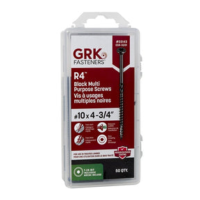 GRK Fasteners R4 03143 Framing Screw, #10 Thread, 4-3/4 in L, CEE, W-Cut Thread, Countersink Head, Recessed Star Drive