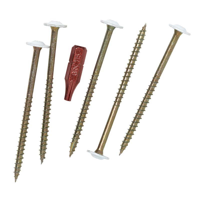 GRK Fasteners 50999 Cabinet Screw, #8 Thread, 1-1/8 in L, W-Cut Thread, Low-Profile, Washer Head, Star Drive, Steel