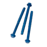 Tapcon+ 11445C Concrete Anchor, 3/8 in Dia, 5 in L, Blue Climaseal