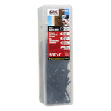 GRK Fasteners RSS 16225 Rugged Structural Screw, 5/16 in Thread, 4 in L, CEE, W-Cut Thread, Round Washer Head, Steel