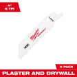 Milwaukee HACKZALL 49-00-5461 Blade, 3/4 in W, 4 in L, 6 TPI, Bi-Metal Cutting Edge