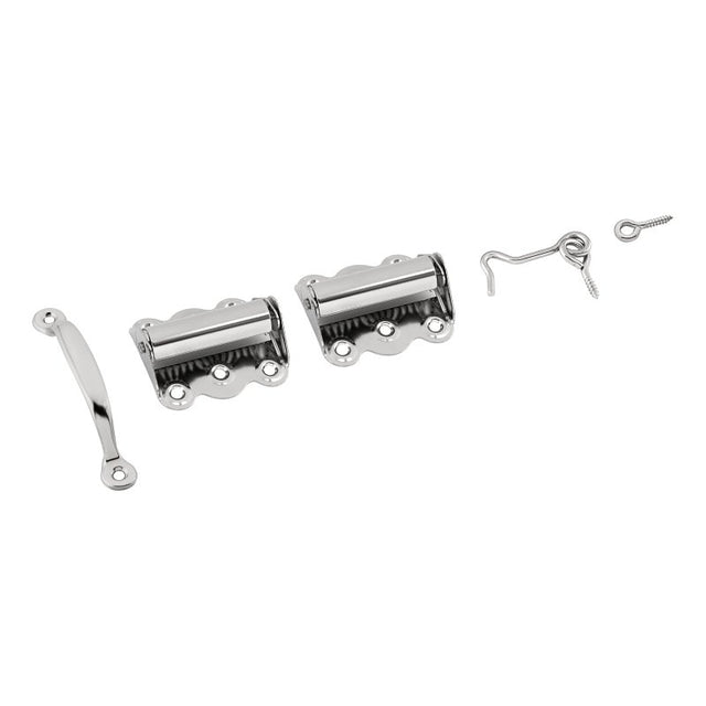 National Hardware N185-707 Screen/Storm Door Set, Stainless Steel, 5-Piece, For: Screen/Storm Doors