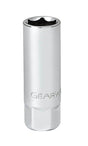 GearWrench 80402 Spark Plug Socket, 5/8 in Socket, 3/8 in Drive, Square Drive, 6-Point, Alloy Steel, Full Polish Chrome