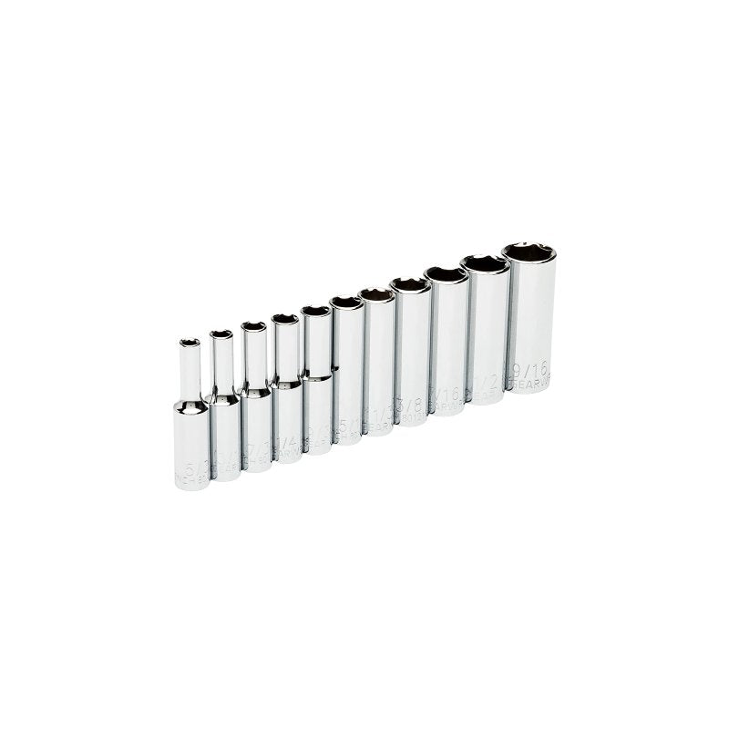 GearWrench 80305 Deep Socket Set, Alloy Steel, Full Polish Chrome