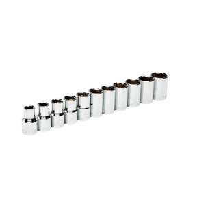 GearWrench 80702 Standard Socket Set, Alloy Steel, Full Polish Chrome