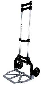 ProSource 85-611-A Folding Cart, 150 lb, 15-1/8 in L Platform, 11 in W Platform, 2-Wheel, Aluminum, Pack of 6