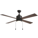 Boston Harbor S2501018-2-MBK Indoor Ceiling Fan, 52 in Sweep