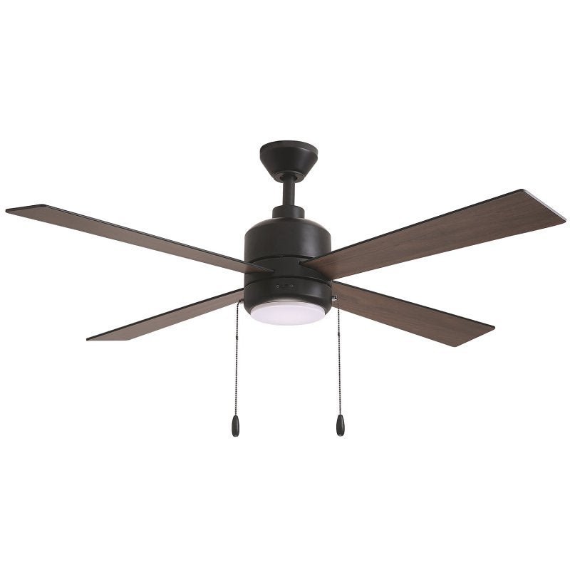 Boston Harbor S2501018-2-MBK Indoor Ceiling Fan, 52 in Sweep