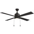 Boston Harbor S2501018-2-MBK Indoor Ceiling Fan, 52 in Sweep