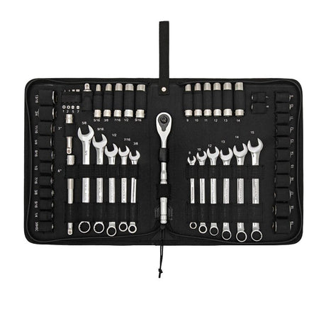GearWrench GWCBMTS54P Mechanics Tool Set, 54-Piece, Steel, Chrome