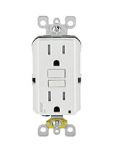 DPX OUTLET AF/GF WHT 15A 125V