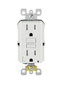 DPX OUTLET AF/GF WHT 15A 125V