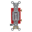 Leviton R57-01221-0LC Industrial Illuminated Toggle Switch, 20 A, 277 V, Nylon Housing Material, Clear