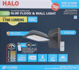 Halo ARFL Series ARFL15DBZ Flood Light, 120 V, 15 W, LED Lamp, 1789 Lumens, 2700, 3000, 3500, 4000, 5000 K Color Temp, Pack of 4