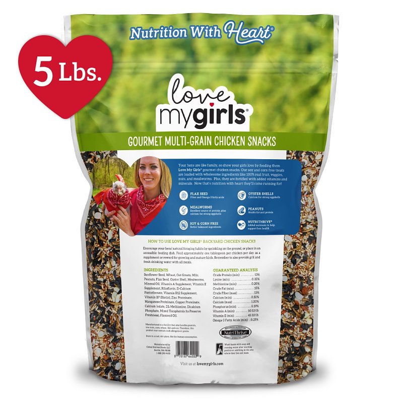Love My Girls 15195 Flax and Worms Snack, 5 lb