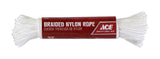Ace 1/8 in. D X 48 ft. L White Braided Nylon Rope, Pack of 6