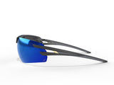 Edge Salita Series SL118 Safety Glasses, Anti-Fog, Anti-Scratch Lens, Polycarbonate Lens, Nylon Frame, Black Frame
