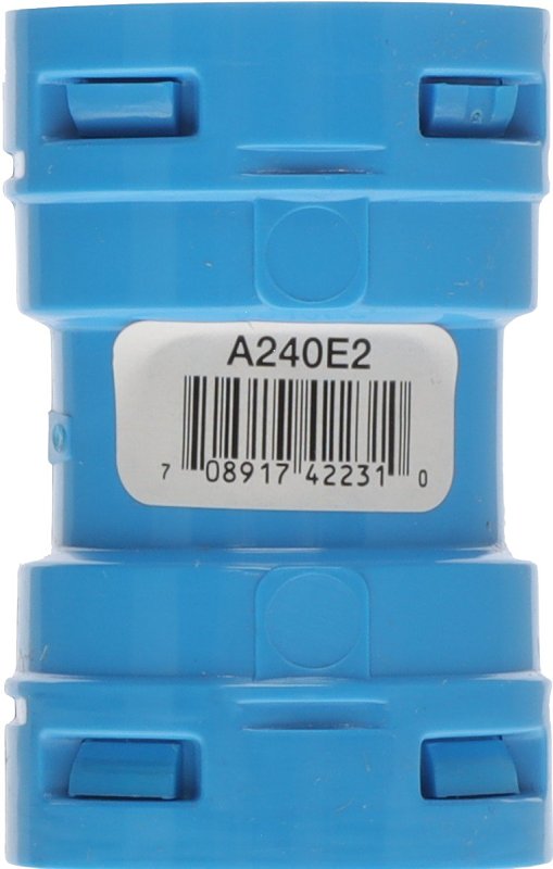 Carlon A240E2-10R ENT Coupling, 3/4 in, 1.48 in Dia, 2.3 in L, Polycarbonate, Blue