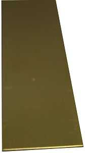 K & S 8243 Decorative Strip, 3/4 in W, 12 in L, 0.032 in Thick, Brass