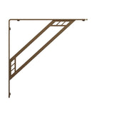 Shelf-Made Richland 201 Series RP-201RC-12BRZ Premium Decorative Shelf Bracket, 500 lb, 12 in L, 10 in H, Steel
