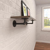 Knape & Vogt Birmingham, 201 Series RP-201BREL-8BK Elbow Style Premium Decorative Shelf Bracket, 50 lb, 8 in L, 4.3 in H