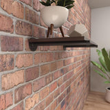 Knape & Vogt Birmingham, 201 Series RP-201BRST-10BK Straight Style Premium Decorative Shelf Bracket, 50 lb, 10 in L