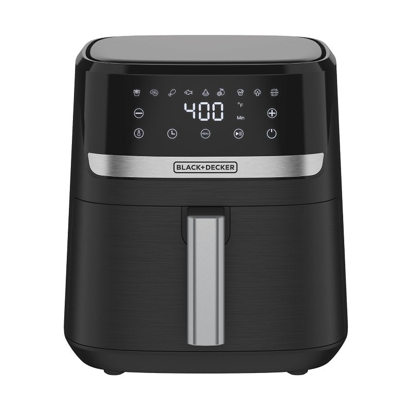 Black+Decker Purifry AFBD Series AFBD62-0BD Air Fryer, 6 qt, 1500 W, 1-Basket, Timer, Touch Control, Black