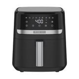 Black+Decker Purifry AFBD Series AFBD62-0BD Air Fryer, 6 qt, 1500 W, 1-Basket, Timer, Touch Control, Black