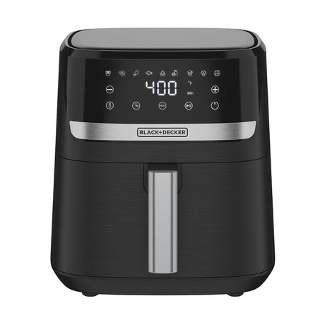 Black+Decker Purifry AFBD Series AFBD62-0BD Air Fryer, 6 qt, 1500 W, 1-Basket, Timer, Touch Control, Black
