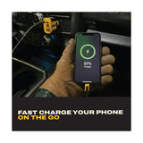 DEWALT 141 0036 DW2 Car Charger, 3-Output Connection, USB A, USB C Output, Black/Yellow Housing, Pack of 2