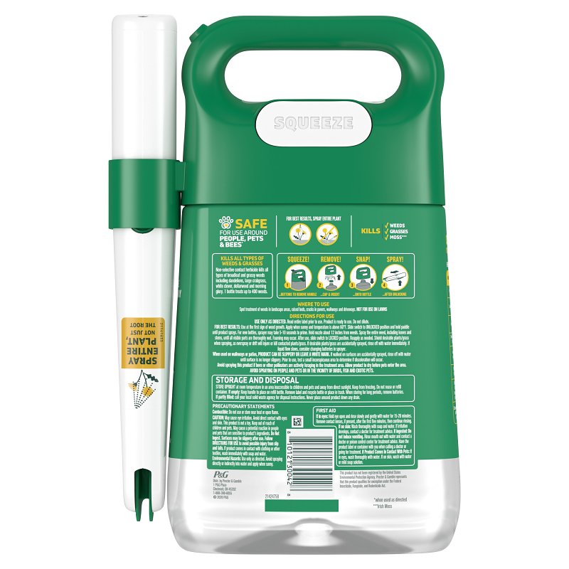 Spruce 810121300425 Power Wand Weed and Grass Killer, Liquid, Spray Application, 64 oz Bottle