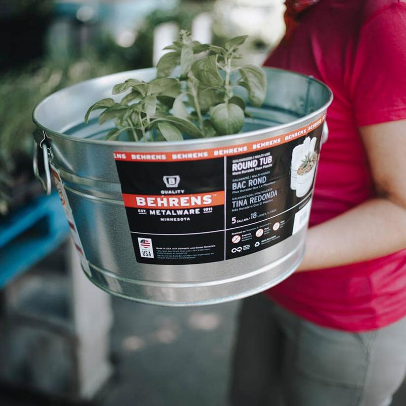 Behrens 5 gal Steel Multi Purpose Flexi-Tub Round
