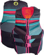 Body Glove 23224WAQUPNKXL Women's Phantom Evoprene Vest, Aqua/Pink, XLarge