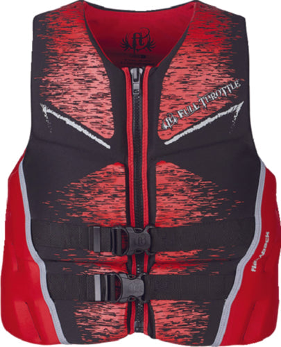 Full Throttle 14250010005022 Men's Adult Rapid Dry Flex Back Life Jacket, XL, Red
