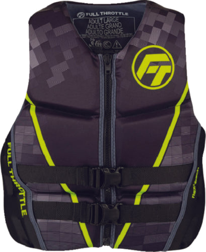 Full Throttle 14250040004022 Men's Adult Rapid Dry Flex Back Life Jacket, Large, Green