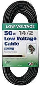 Southwire 55213242 Electrical Cable, 14 AWG Wire, 2 -Conductor, 50 ft L, Copper Conductor, PVC Sheath, Black Sheath