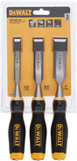 DEWALT DWHT16862 Wood Chisel Set, 3-Piece, Carbon Steel, Black