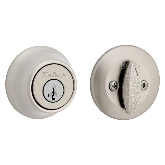 Kwikset 660 Series 66015 SMT 6AL STR KP Deadbolt, 3 Grade, Keyed Key, Zinc, Satin Nickel, 2-3/8, 2-3/4 in Backset