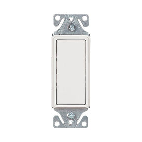 Eaton Wiring Devices 7500 Series 7501W Rocker Switch, 15 A, 120/277 V, SPST, Lead Wire Terminal, White, 1-Phase