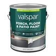 Valspar 009.0065737.007 Porch and Floor Paint, Satin Sheen, Dark Gray, 1 gal, 400 sq-ft/gal Coverage Area, Pack of 4