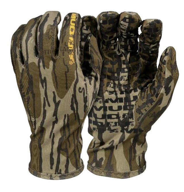 Muddy TRX Series LW-GLV-MOB-XL Lightweight Gloves, Men's, XL, Short Cuff, Fleece, Mossy Oak Bottomland