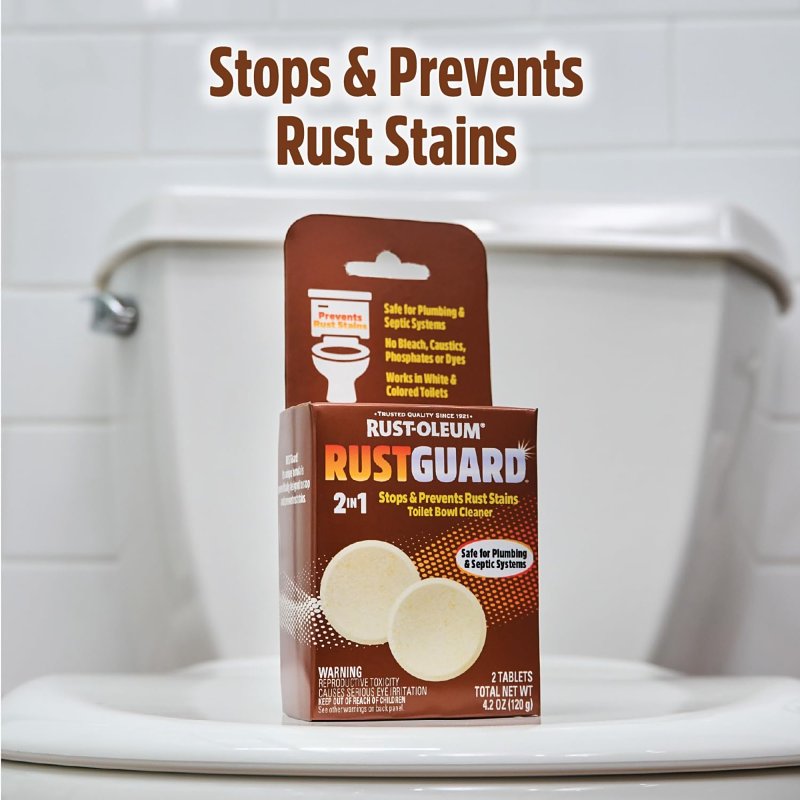 Rust-Oleum Whink RUSTGuard Series 390879 Bowl Cleaner, 4 oz Box, Tablet, White
