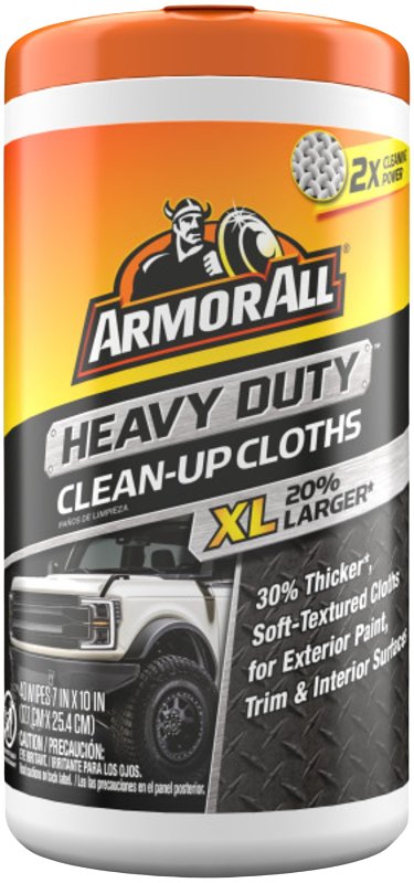 Armor All AHDWMPXC-40-1USLT Heavy-Duty Clean-Up Cloth, 40 -Wipes