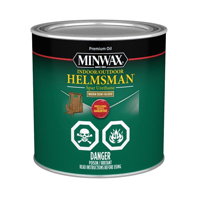 Minwax Helmsman CM4100144 Spar Urethane Varnish, Semi-Gloss, Clear, 236 mL, Pack of 4